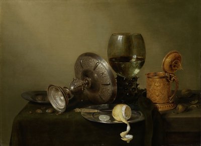 Still Life with Gilt Beer Tankard by Willem Claesz. Heda